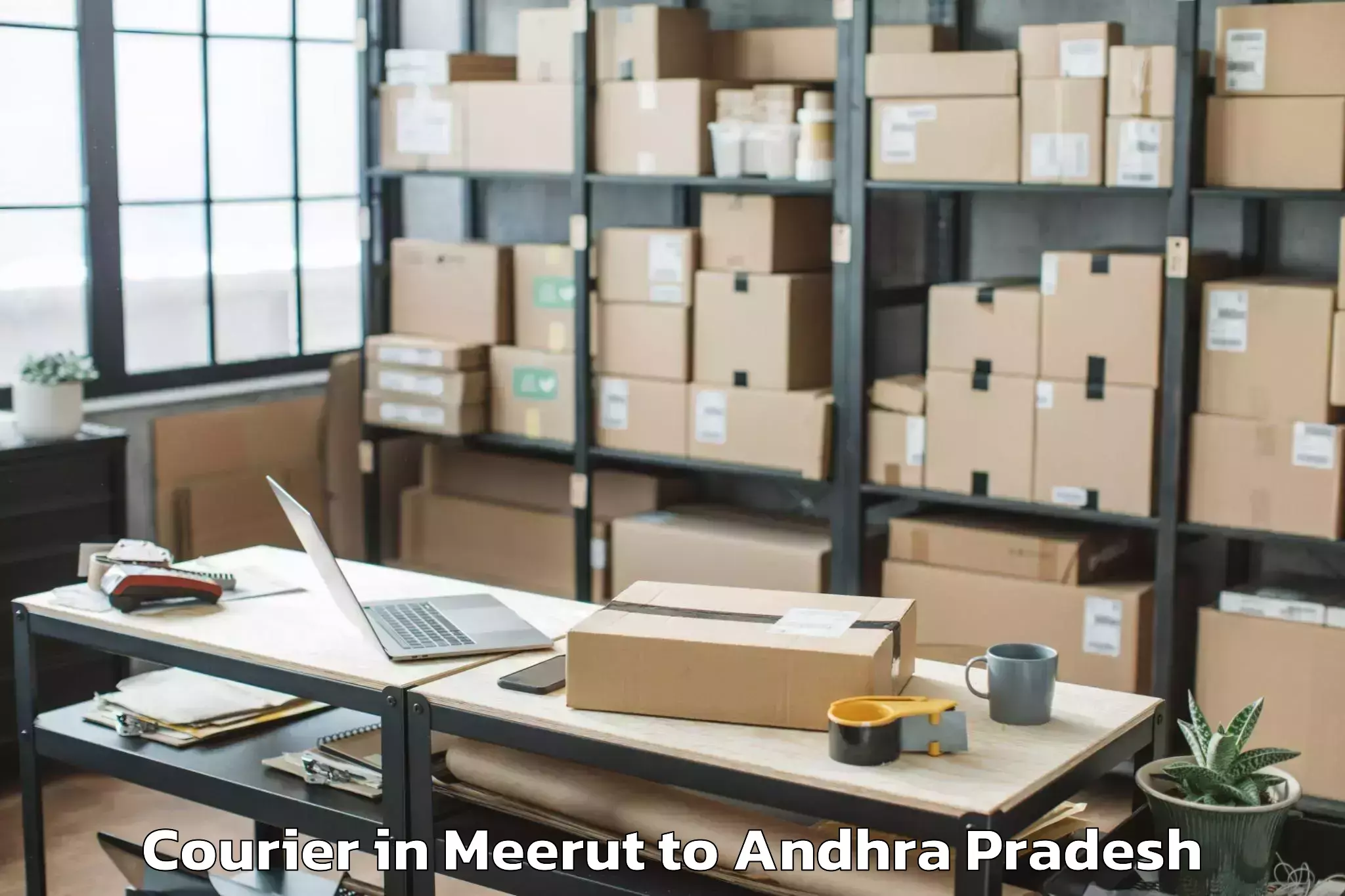 Affordable Meerut to Chandralapadu Courier